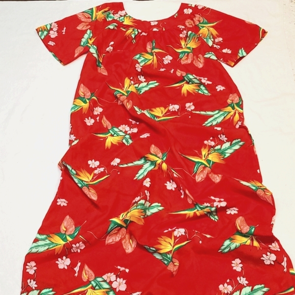 Keilani Long Maxi Smock Hawaiian Dress